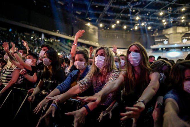 Lors d'un concert à l'AccorHotels Arena de Paris en mai 2021.