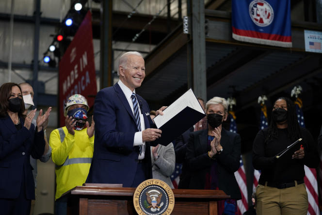 Le président américain Joe Biden, à Upper Marlboro, dans le Maryland, le 4 février 2022.