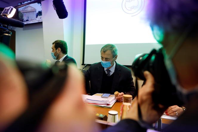 Philippe Charrier, nouveau directeur d'Orpea, lors d'une audition devant la commission des affaires sociales de l'Assemblée nationale à Paris, le 2 février 2022