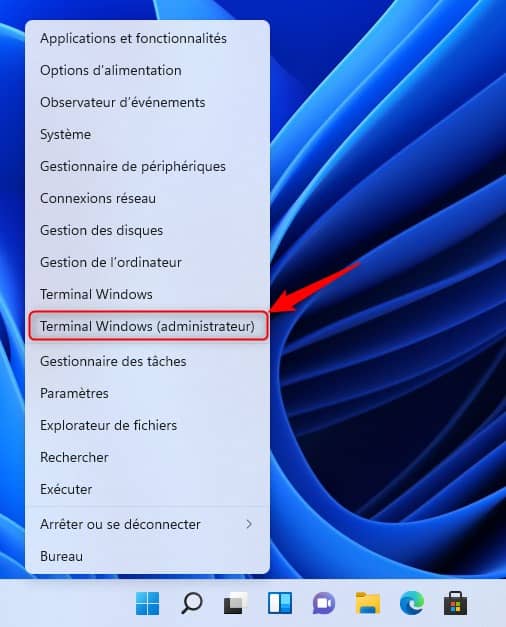 Terminal Windows (administrateur)