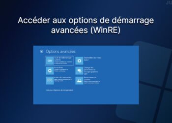 Accéder aux options de démarrage avancées (WinRE) sous Windows 11