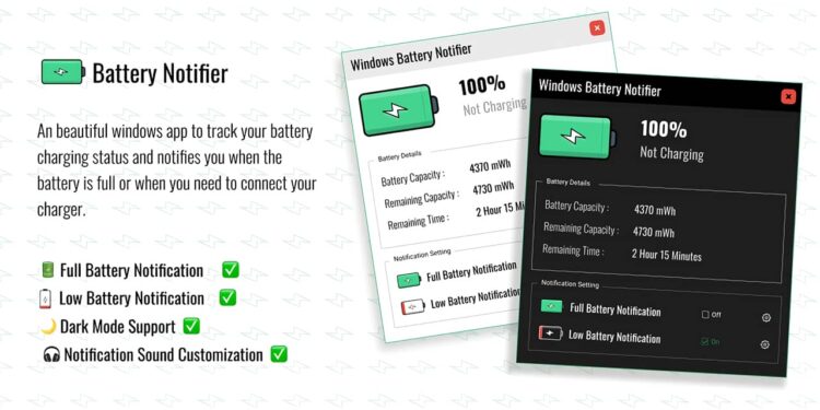 afficher l’état de la batterie d’un ordinateur portable Windows