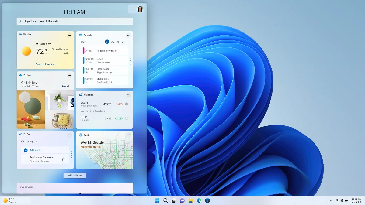 image de mise à jour des widgets tiers Microsoft Windows 11 Microsoft Windows Windows 11 Microsoft