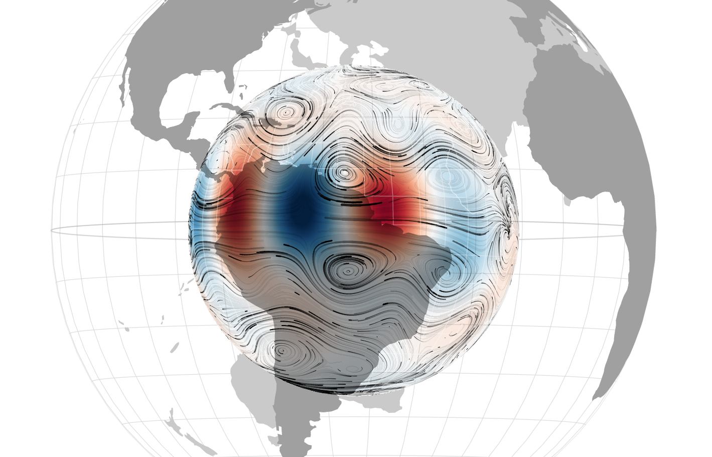 Les changements de champ magnétique associés aux ondes étaient les plus forts près de l'équateur terrestre.