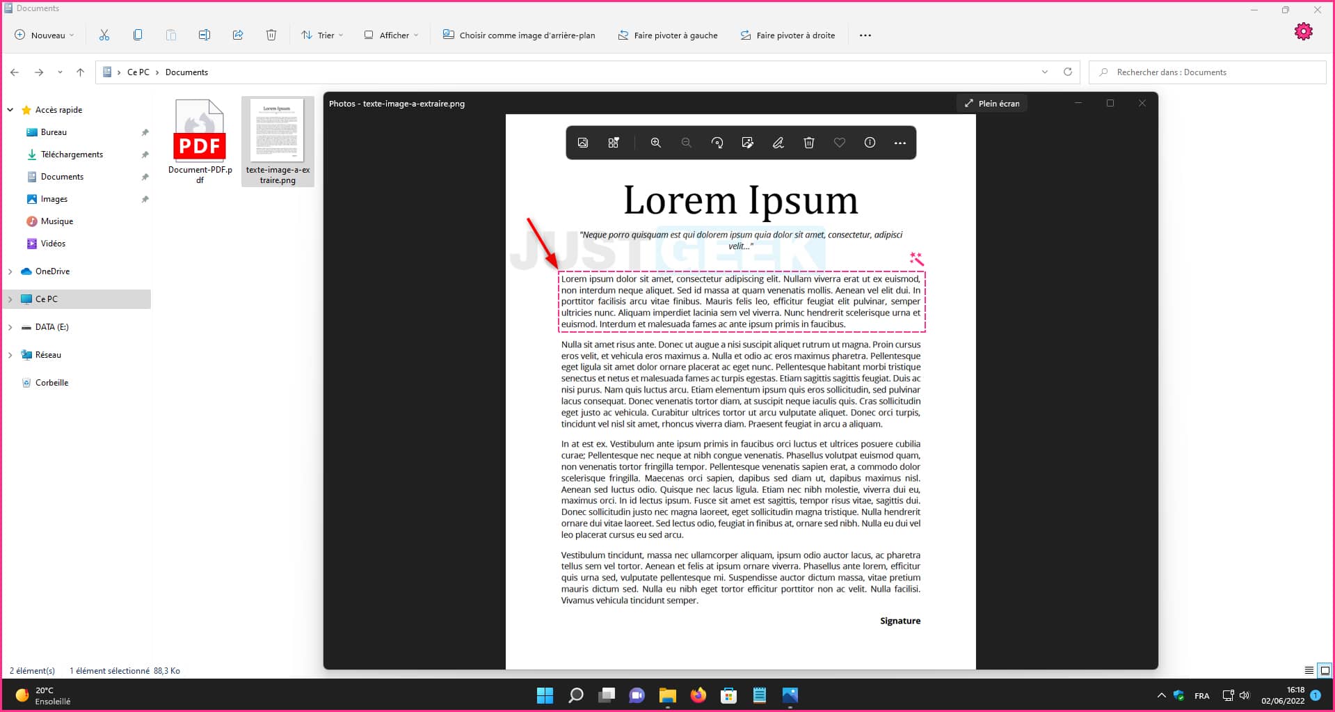 Copier le texte d'une image avec NormCap