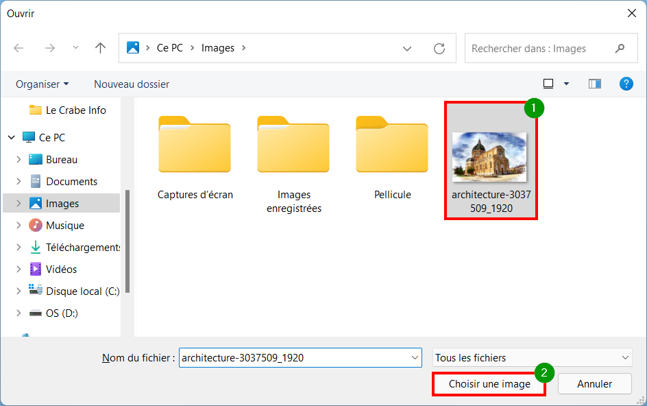 Windows 11 Personnaliser thème - sélectionner une image - Personnaliser un thème sur Windows 11 (couleur, sons, curseur, fond d’écran)