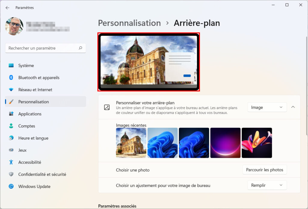 Windows 11 Personnaliser thème - Aperçu arrière-plan - Personnaliser un thème sur Windows 11 (couleur, sons, curseur, fond d’écran)
