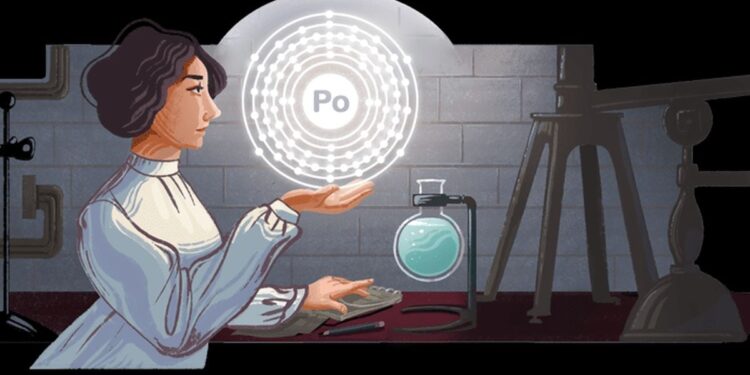 Ștefania Mărăcineanu honorée avec Google Doodle célébrant le 140e anniversaire du physicien roumain