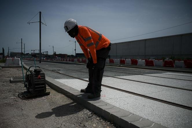 Sur un chantier à Mérignac, près de Bordeaux, le 14 juin 2022.