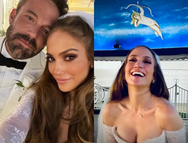 JLo porte une robe de 'Old Movie' lors d'un mariage surprise 'Drive Through' à Vegas – Thebuzzly'Old Movie' lors d'un mariage surprise 'Drive Through' à Vegas