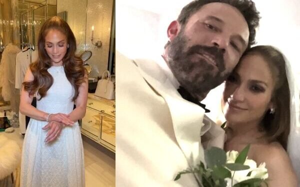 JLo porte une robe de 'Old Movie' lors d'un mariage surprise 'Drive Through' à Vegas – Thebuzzly