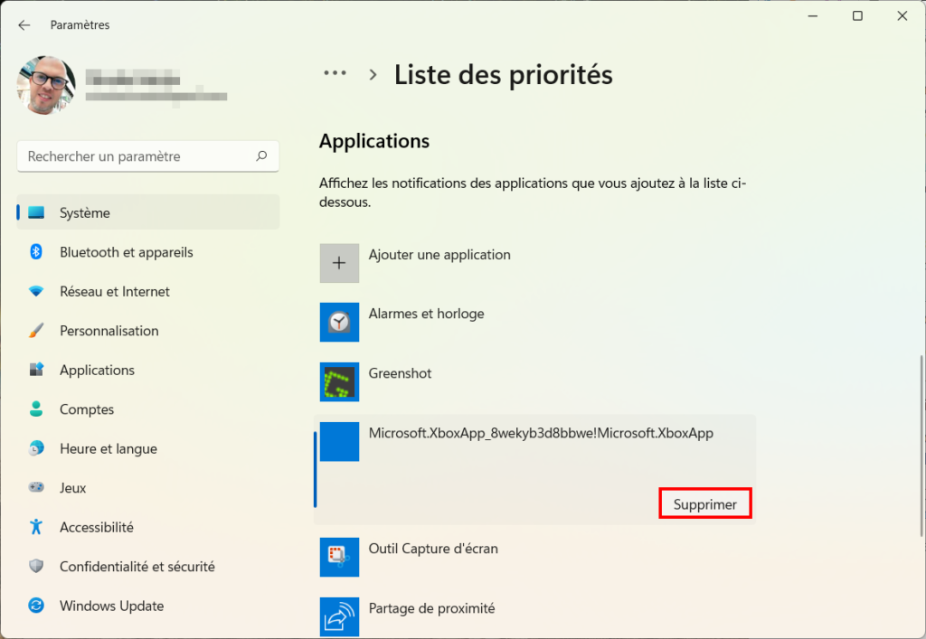 configurer l'aide à la mise au point – Thebuzzly'application de la liste de priorité