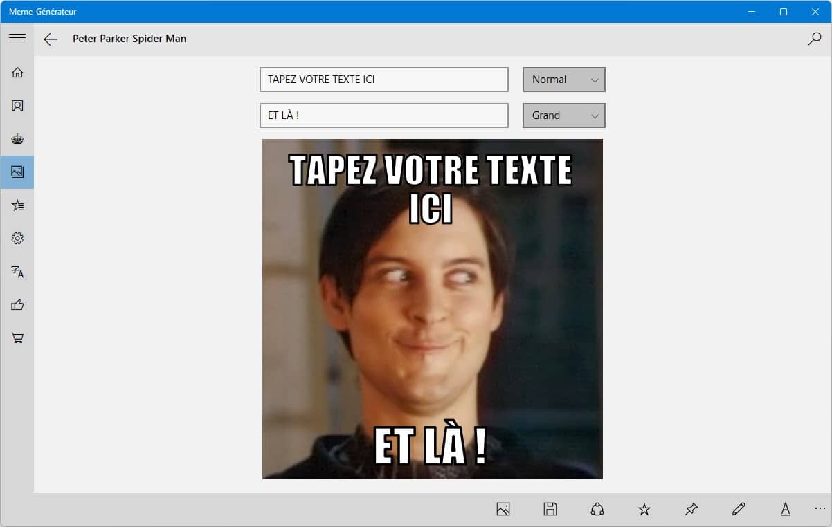 une application gratuite pour créer des mèmes sur Windows