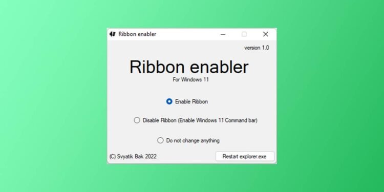 Restaurer le ruban dans l'explorateur de fichiers Windows 11 – Thebuzzly