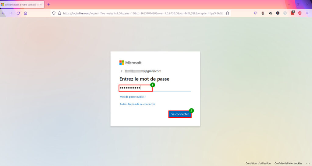 Contrôle parental Windows 11 - Mot de passe du type de compte enfant Microsoft 