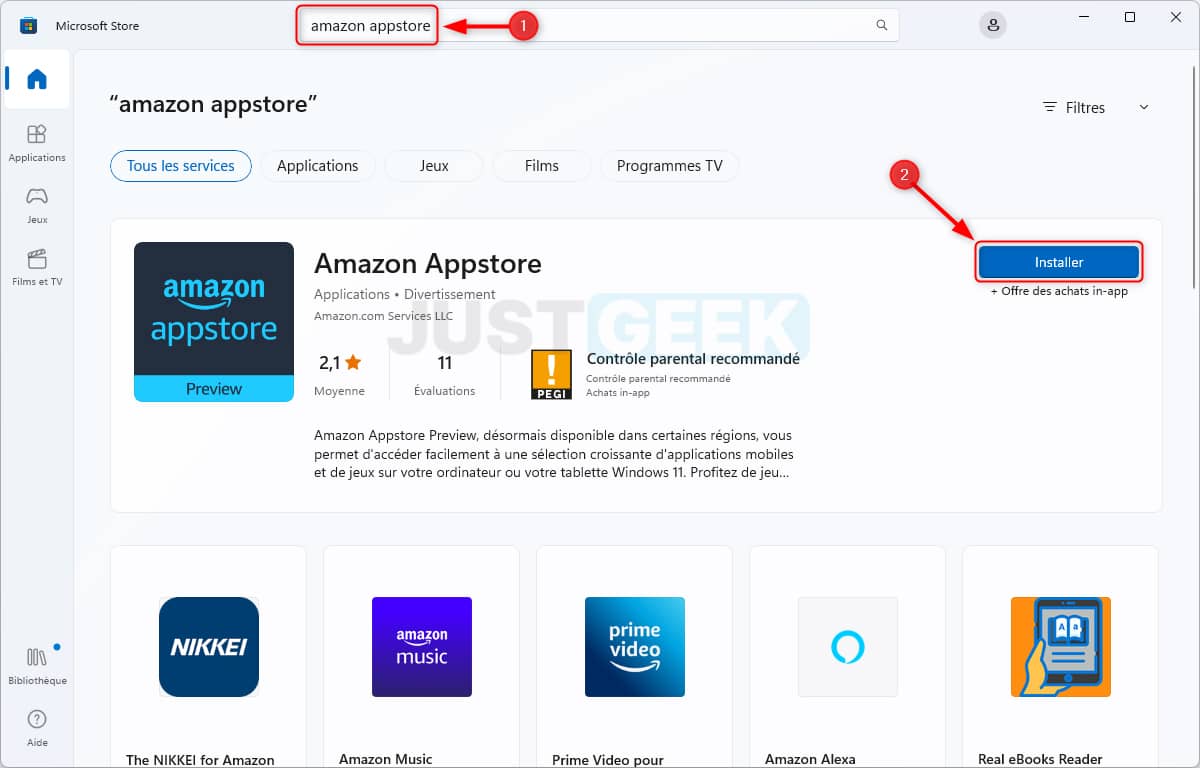 Comment installer des applications Android sur Windows 11 ? – Thebuzzly'Amazon Appstore sur votre PC Windows 11