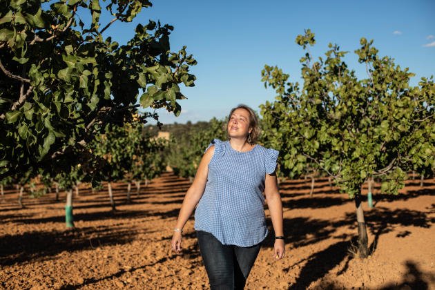 Rocio Fernandez-Clemente dans sa ferme de Corral de Almaguer, Espagne, le 9 septembre 2022.