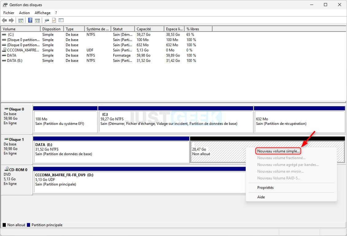 Partitionner un disque dur ou un SSD sous Windows 11 : 3 méthodes