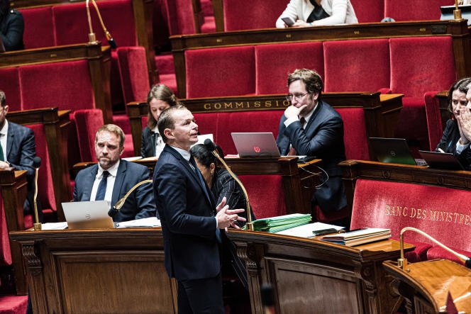 Le ministre du Travail, du Plein emploi et de l'Intégration, Olivier Dussopt, à l'Assemblée nationale, le 4 octobre 2022. 