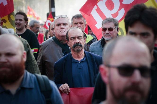 Le patron de la CGT, Philippe Martinez, lors de la manifestation pour l'augmentation des salaires, à Paris, le 27 octobre 2022.   