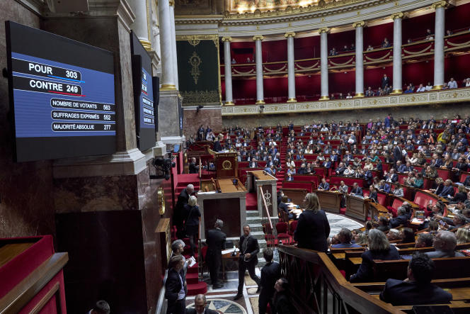 Le projet de loi sur l'assurance-chômage a été adopté en première lecture par l'Assemblée nationale avec 303 voix pour, 249 contre et 11 abstentions, le 11 octobre 2022.