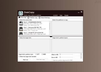 DiskCopy, un logiciel de clonage de disque dur ou SSD gratuit