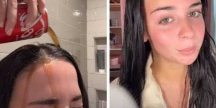 Elle met du Coca-Cola sur ses cheveux... le résultat est bluffant !