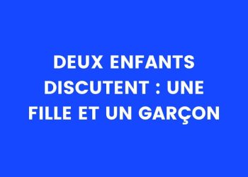 Deux enfants discutent de leur avenir