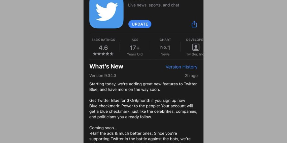 Twitter Blue Price Rises to $7.99, Now Gives Subscribers a Blue Tick for Verification, Fewer Ads 