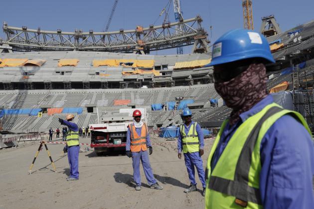 Le chantier du stade Lusail qui doit accueillir la finale de la Coupe du monde de football 2022 au Qatar, le 20 décembre 2019.