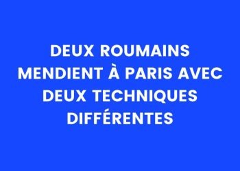 deux Roumains mendiant à Paris