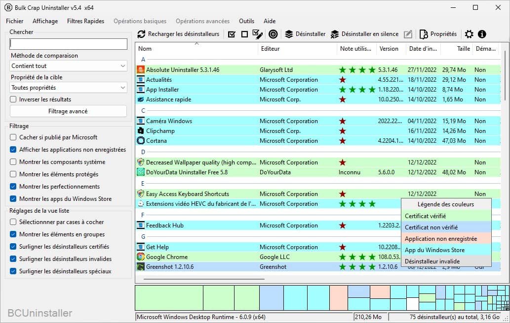 Programme de désinstallation de merde en vrac