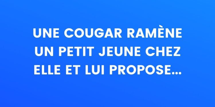 un couguar ramène un jeune garçon à la maison et lui propose...