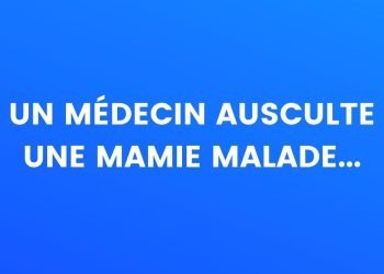 un médecin examine une grand-mère malade...