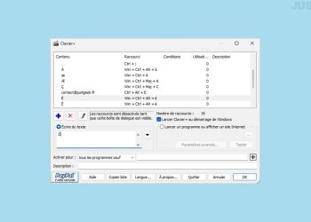 Créer des raccourcis personnalisés sur Windows avec Clavier+