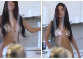 Cette jeune femme danse sans culotte dans sa cuisine et fait des millions de vues !