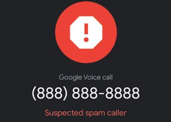 Google Voice pour alerter les utilisateurs avec un avertissement "Suspected Spam Caller" pour les appels suspects