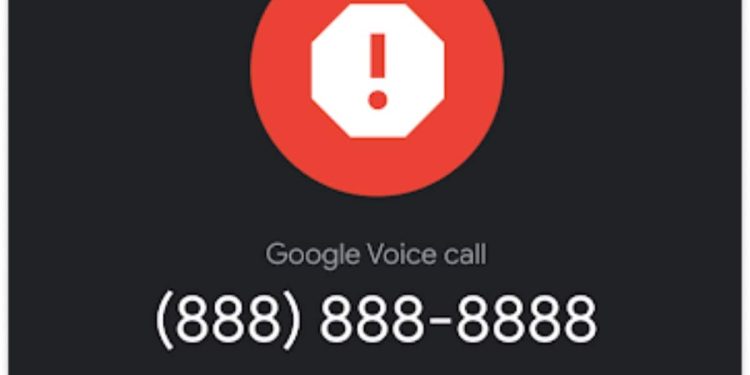 Google Voice pour alerter les utilisateurs avec un avertissement "Suspected Spam Caller" pour les appels suspects