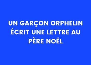Un garçon orphelin écrit une lettre au Père Noël
