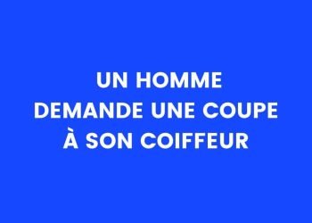Un homme demande à son coiffeur une coupe de cheveux