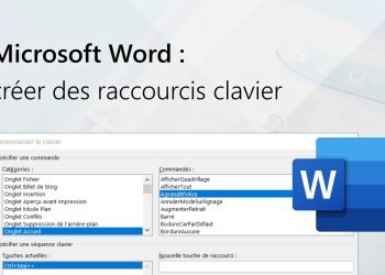 créer un nouveau raccourci clavier