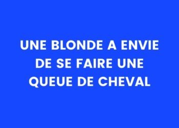 Une blonde veut faire une queue de cheval