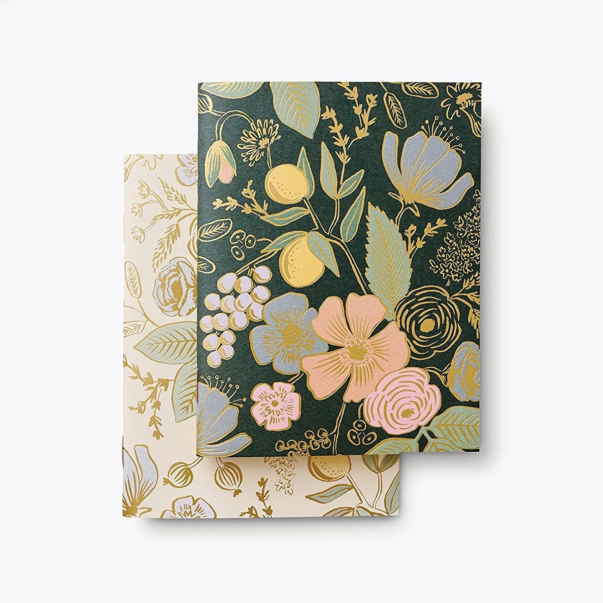 Rifle Paper Co. Carnet de poche Colette Lot de 2 deux carnets fleuris sur fond blanc