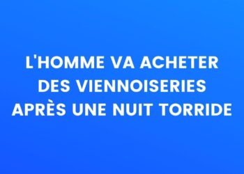 L'homme va acheter des pâtisseries après une nuit chaude