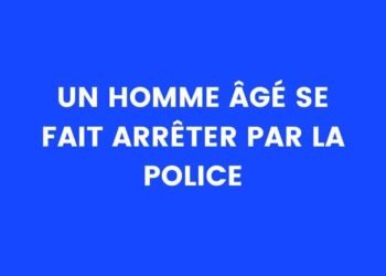 Un vieil homme est arrêté par la police