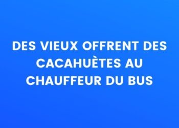 Les vieux offrent des cacahuètes au chauffeur de bus