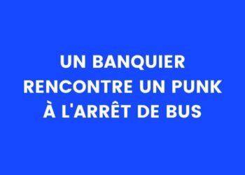 Un banquier rencontre un punk à l'arrêt de bus