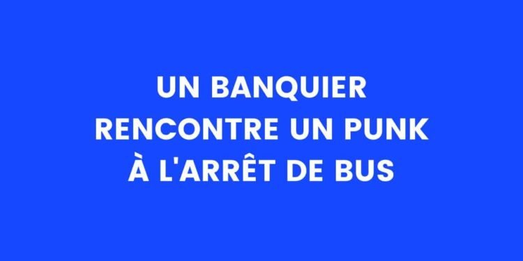 Un banquier rencontre un punk à l'arrêt de bus