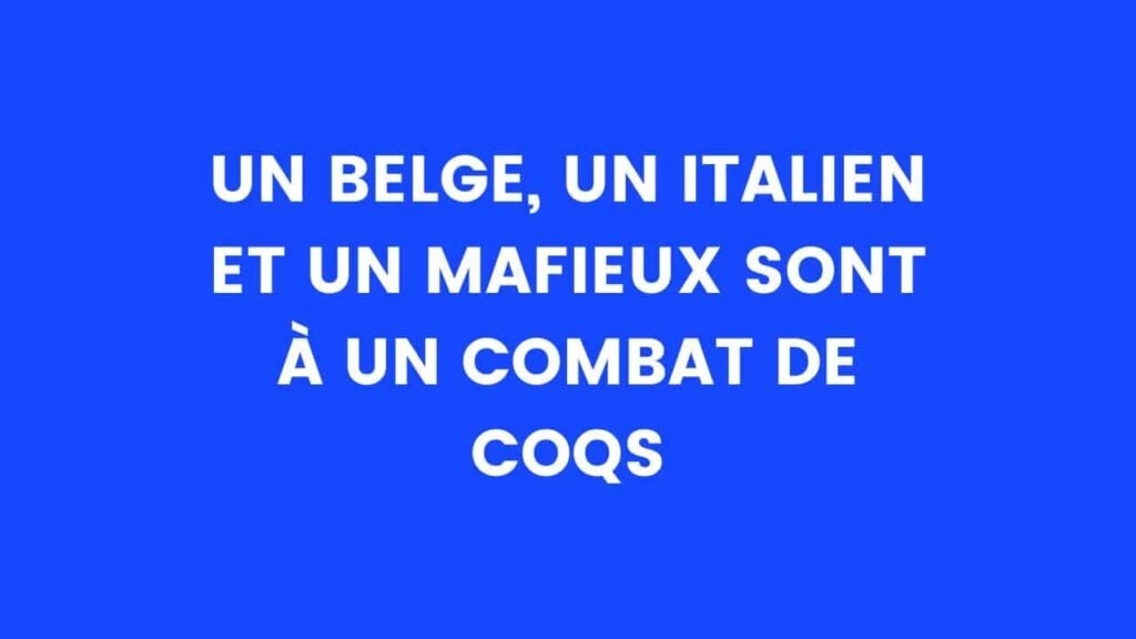 un belge, un italien et un gangster sont à un combat de coqs – Thebuzzly