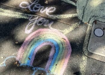 je t'aime dessin à la craie